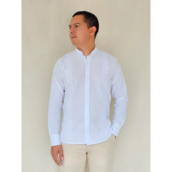 Camisa Guayabera Neru 100% Lino, Manga Larga