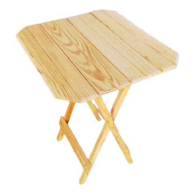 Mesa Plegable De Madera Sin Esquinas Acabado Fino