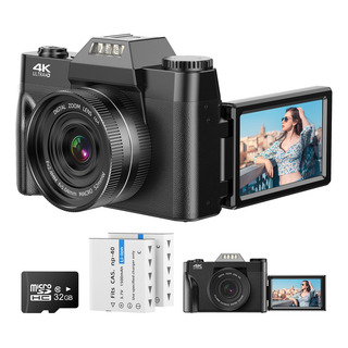Cámara Digital Autofocus 4k Aorzoo Dc075 Color Negro Con Pantalla Rotación 180° Uhd Vlogging Cámaras Digitales 16x Zoom Cámara Compacta 3 Webcam Filtros Principiantes Videocámara +tarjeta Sd 2 Pilas Cámara Digital Autofocus 4k Aorzoo Dc075 Color Negro Con Pantalla Rotación 180° Uhd Vlogging Cámaras Digitales 16x Zoom Cámara Compacta 3 Webcam Filtros Principiantes Videocámara +tarjeta Sd 2 Pilas