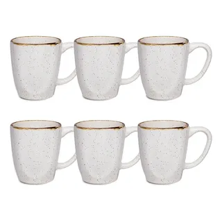 Oxford Jogo Com 6 Canecas De 260ml Em Porcelana Ryo Maresia Oxford