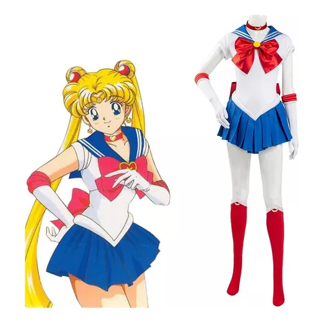 Para 1 Disfraz De Cosplay De Sailor Moon, Tsukino Usagi,