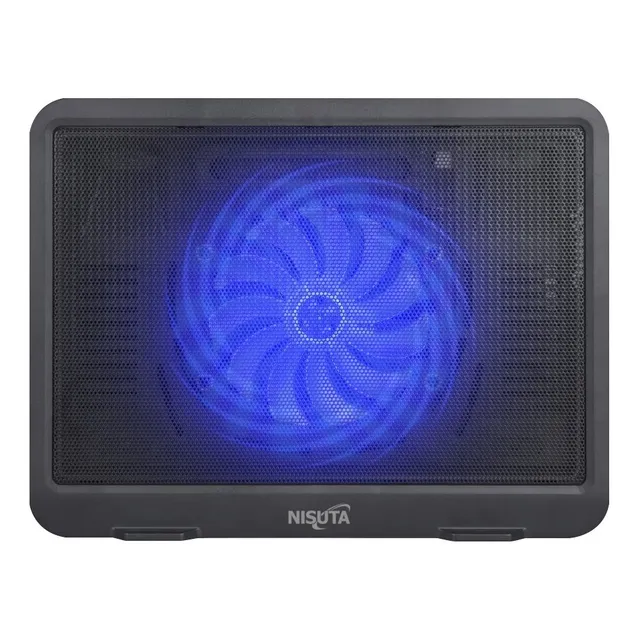 BASE PARA NOTEBOOK NISUTA 17 RECLINABLE COOLER LED NS-CN83 COLOR NEGRO LED AZUL