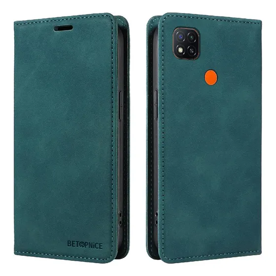 Caso For Xiaomi Redmi 9c Folio Cartera Magnética Protectora