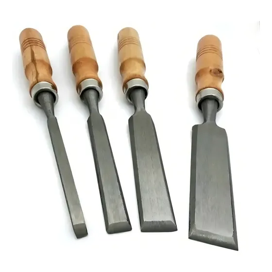 Juego 4 Formones 6-12-18-24 Mm Mango Madera