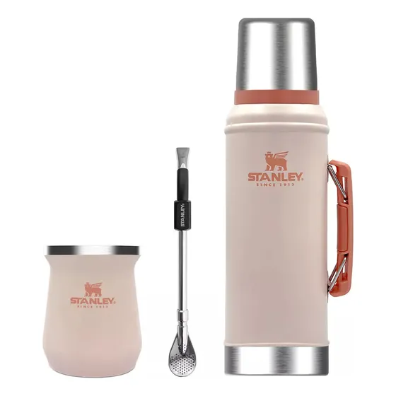 Combo Stanley Termo Classic 940ml + Mate 230ml Bombilla Rosa