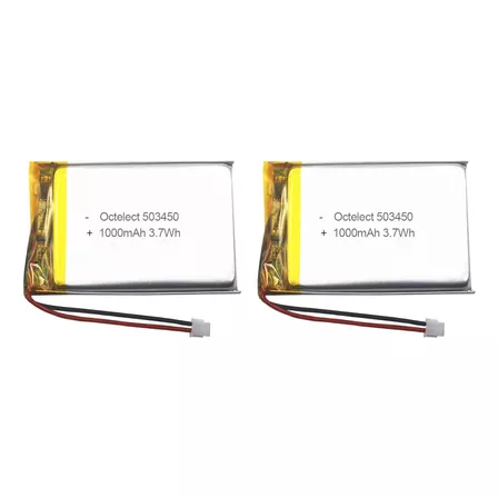 2pcs Octelect 3.7v 1000mah 503450 Lithium Polymer Lipo ...