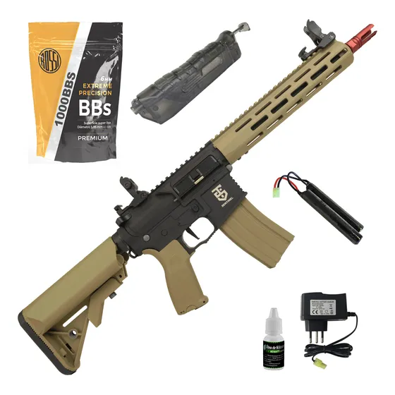 Rifle Airsoft Rossi M4 Sentinel 10 Mlok Neptune Elétrico Tan