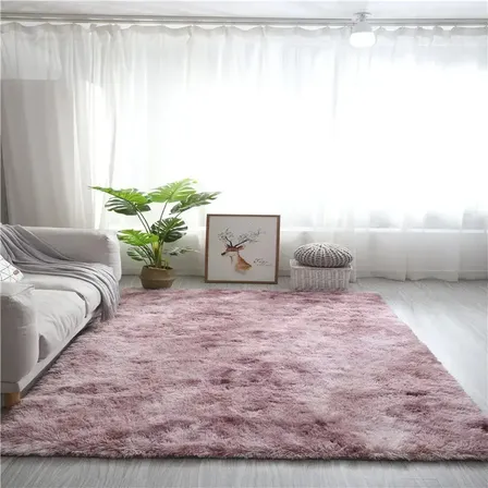 Tapete Felpudo 1,00x1,50 Peludo Macio Shagy Quarto Sala Luxo 1 M 1.5 M Liso Rose Mesclado