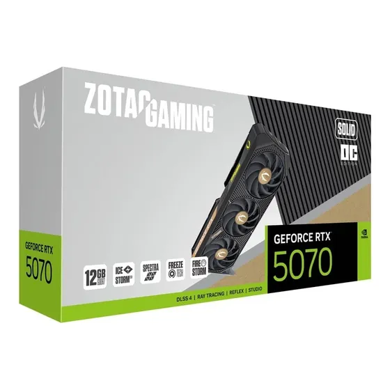 Placa de vídeo Nvidia Zotac Geforce Rtx 5070 Solid Oc 12gb
