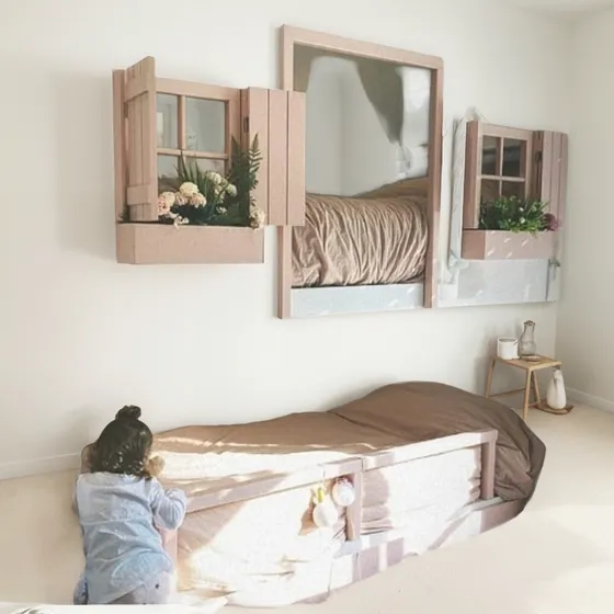 Cama Casita Niña Niños Infantil Cama Puente Con Tobogán 