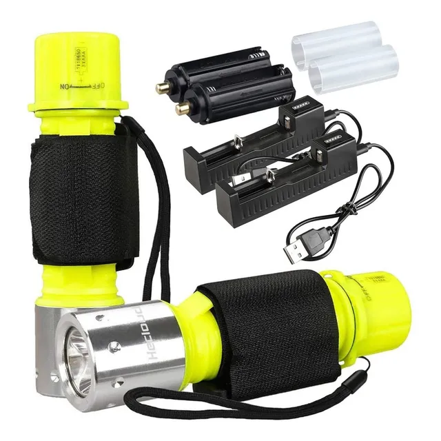 Wishdeal 2 Lintrna Buceo Bajo Agua Led Luz Super Ipx8 3