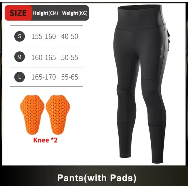 Pantalones De Protección Acolchados Mujer Moto