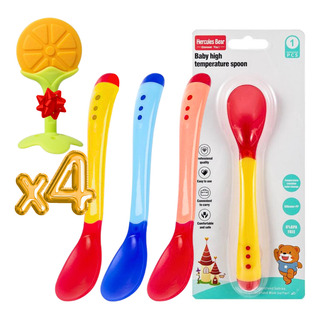 4 Piezas Cuchara Bebé Cambia Color Temperatura Comida Regalo 4 Piezas Cuchara Bebé Cambia Color Temperatura Comida Regalo