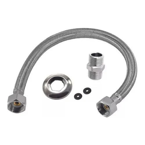 Mangueira Flexivel Engate Trançado Aço Inox 40cm Quente Fria