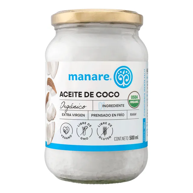 Aceite De Coco Orgánico 500 Ml - Manare