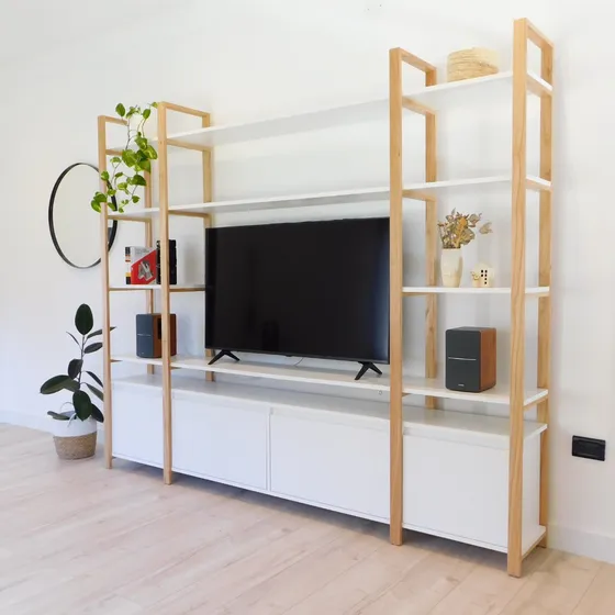 Estanteria Nordica Tv [1] Modular Rack - Moruka Deco Color Marrón