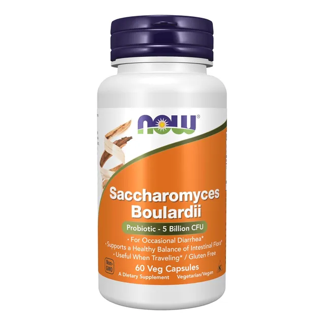 Probióticos Saccharomyces Boulardii Now 60 Cápsulas