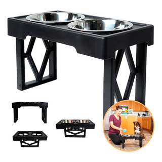 Cuenco Doble Con Mesa Elevada Para Perros Y Gatos Cuenco Doble Con Mesa Elevada Para Perros Y Gatos