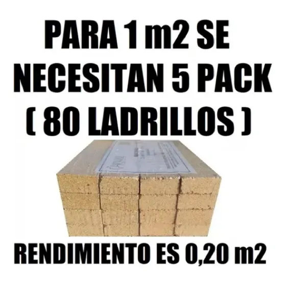 Ladrillo Refractario Venta De 1 Pack 16 Ladrillos No Por M2 Cafe Claro