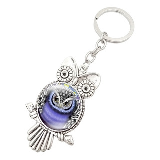 Llavero De Metal Con Forma De Búho Llavero De Cristal Llavero De Metal Con Forma De Búho Llavero De Cristal
