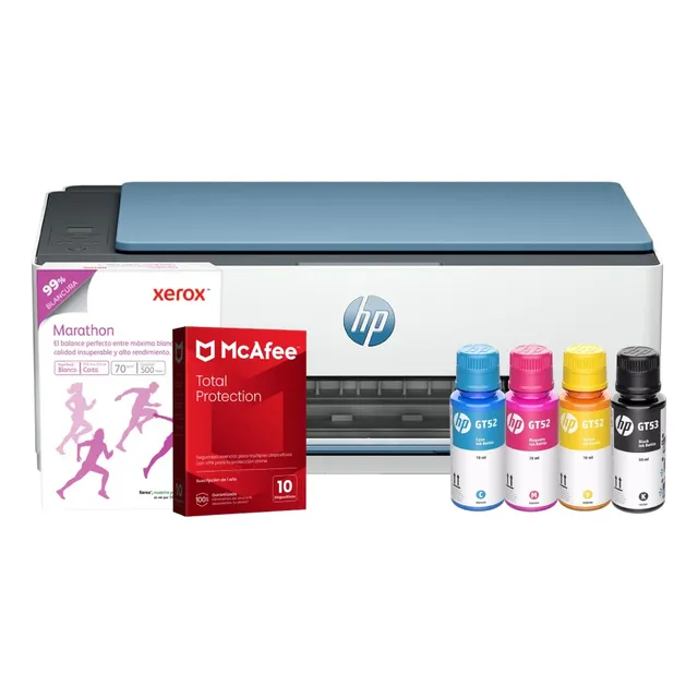 Multifuncional Hp 525 + Papel + Antivirus + Kit Tintas Blanco