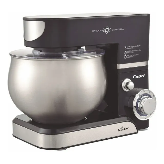 Batidora Planetaria Cuori Gran Chef Color Negro 1200w de potencia Frecuencia 50 Hz x 60 Hz 220V - 240V
