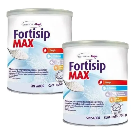 Fortisip Max Maxima Energia Neutro Combo X 2 Latas X 700 Gr.