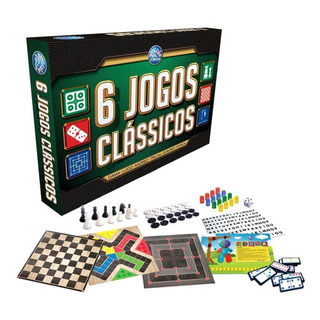 Jogo 6 Jogos ClĂĄssicos Tabuleiro - Movebrinque Jogo 6 Jogos ClĂĄssicos Tabuleiro - Movebrinque