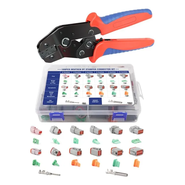 188pcs 12 Sets Deutsch Dt Conector Kit2/3/4/6/8/12 Pin ...