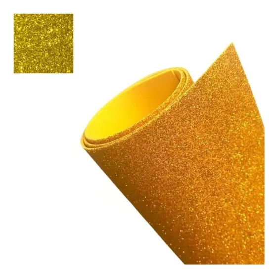 Eva Com Glitter 40x48 Kit Com 10 Folhas Escolhe A Cor