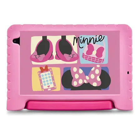 Tablet Infantil Minnie Mouse 64gb / 6gb Ram - Tela 7 Rápido Com Capa Rosa | Multi - Nb439