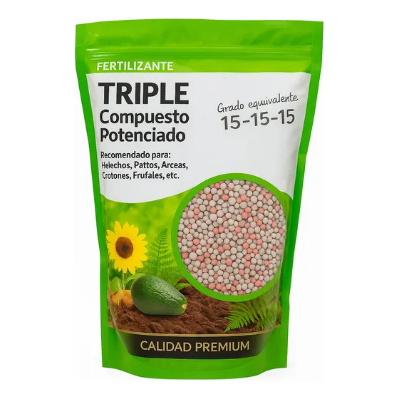 Fertilizante La Jardinera Granulado Triple 15 Por 500gr
