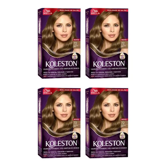 Coloraçao Koleston 72 Louro Mate Medio-kit C/4un