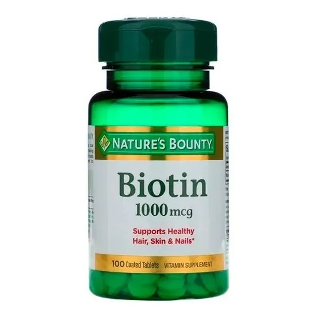 Nature's Bounty Biotine 1000 Mcg X 100 Tabs Apta Diabeticos Sabor Neutro