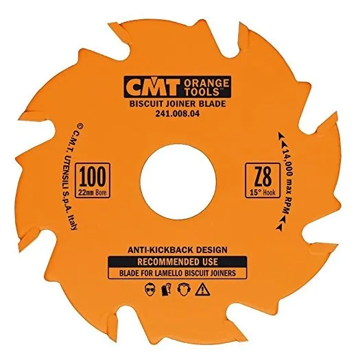 Cmt 241.008.04 Biscuit Joiner Blade, 4 Pulgadas De Diámetro 