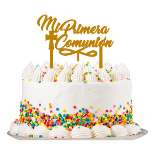 Cake Topper Mdf 11 Pzas Mi Primera Comunión Decoración 20 Cm Cake Topper Mdf 11 Pzas Mi Primera Comunión Decoración 20 Cm