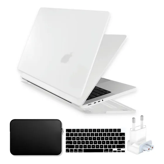 Capa P/ Macbook Pro 14p M4 M3 M2 M1 Kit+plug+bag+pel/teclado