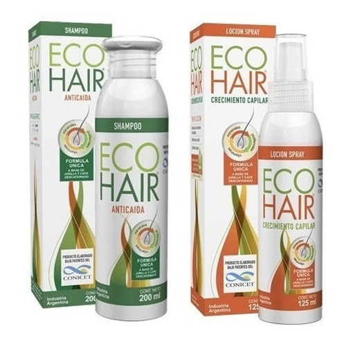 Eco Hair Combo Anticaida Crecimiento Cabello Locion+shampoo