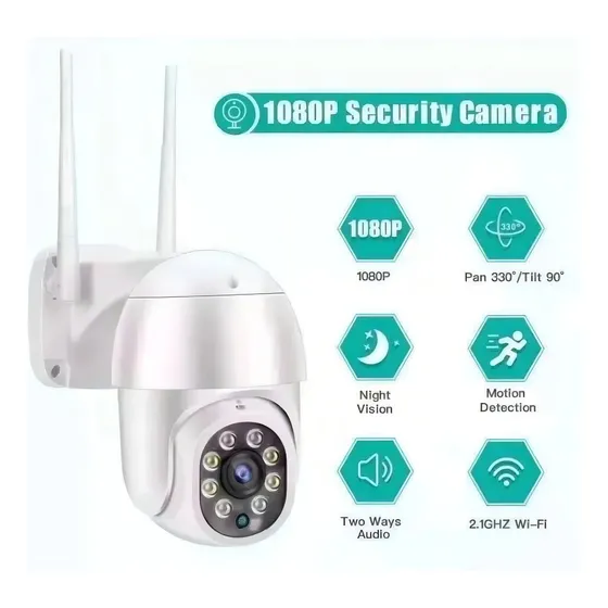 Cámara de seguridad Tasbel Domo Seguridad con resolución 1080p visión nocturna incluida color blanco