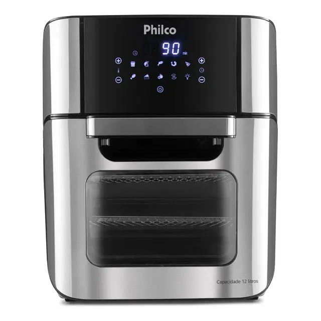 Fritadeira Elérica Air Fryer Oven Philco Pfr2200 12 Litros 4 Em 1 1800w Cor Preta