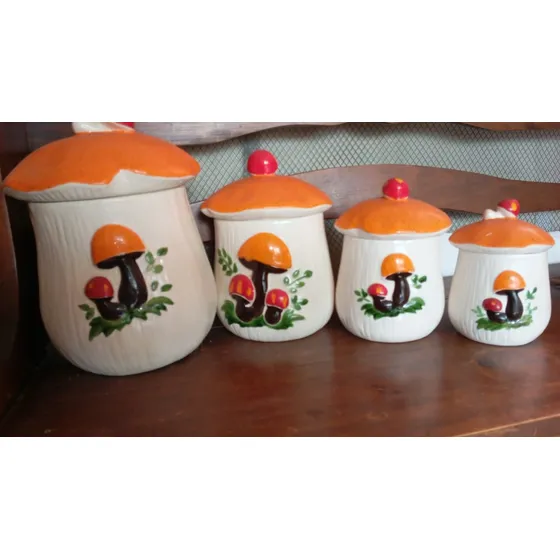 Pote Cerámica Hermético Redondo 1l - 4 Unidades