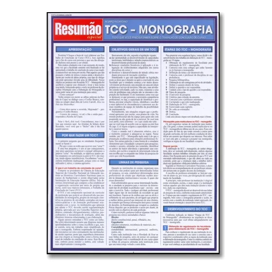 Tcc - Monografia, De Ricardino Alvaro. Editora Resumao, Capa Mole Em Português, 2008