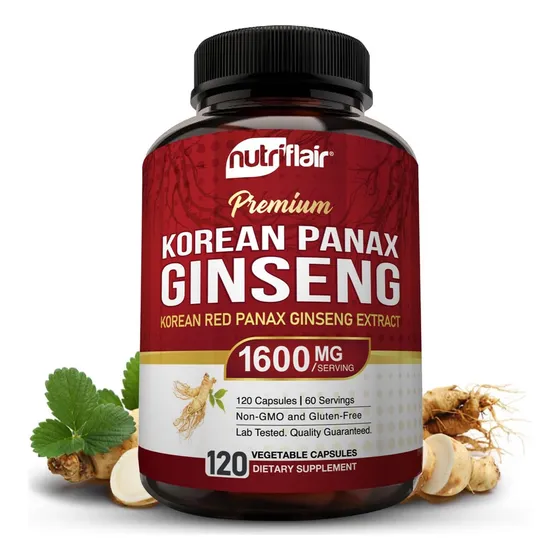 Suplemento Nutriflair Panax Ginseng De 1600 Mg 120 Cápsulas