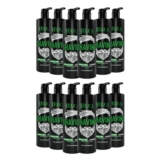 Shaving Gel De Barbear - Elfa For Man - 12 Unidades 500g