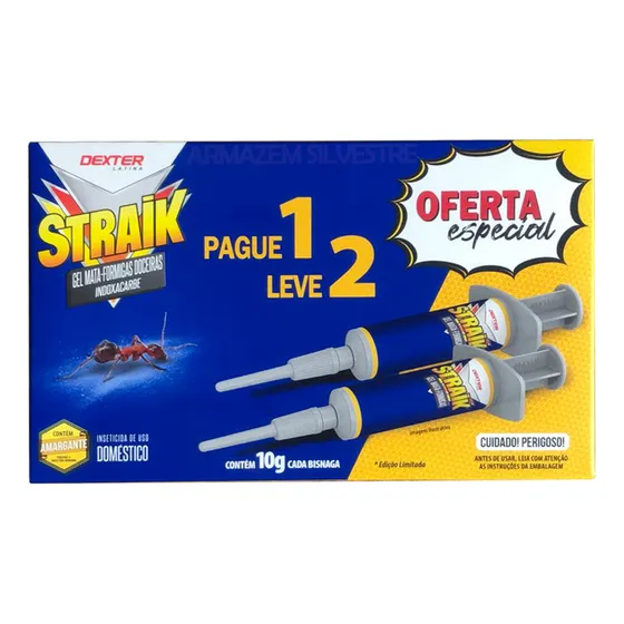 2 Gel Mata Formigas Doceiras Isca Atrativa Straik 10g