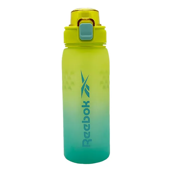 Botella Reebok Con Indicador De Medida Y Pulsador 1000ml Color Turquesa Y Lima