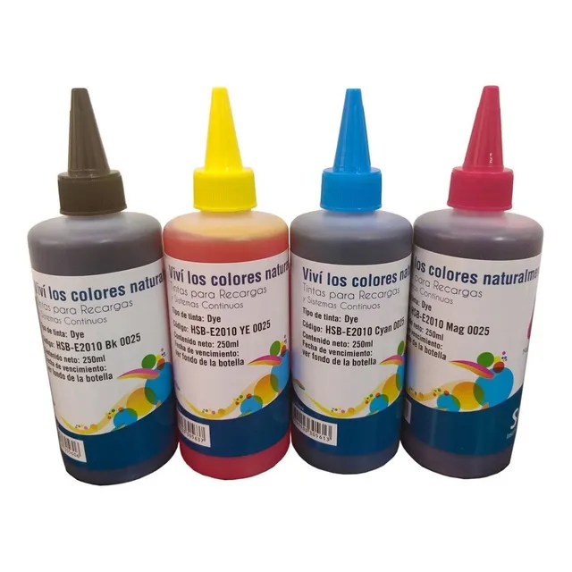 Combo X 4 250 Ml Tintas Scp Para Epson Stylus, Xp 201 211