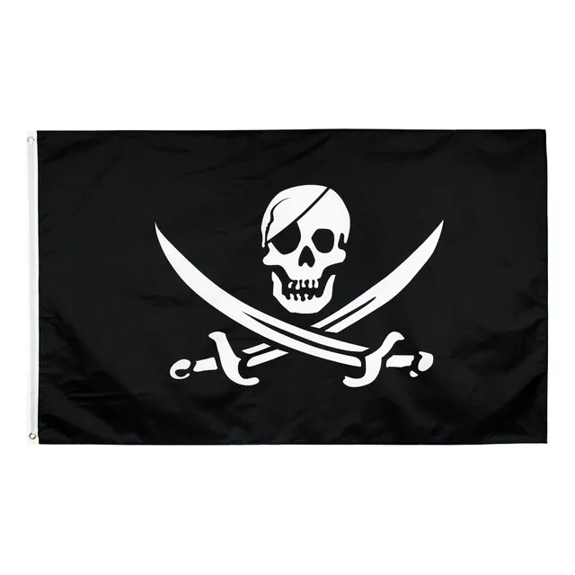 Bandeira Pirata Ii Anilhas P/mastro 90 Cm X 150 Cm Envio Hj