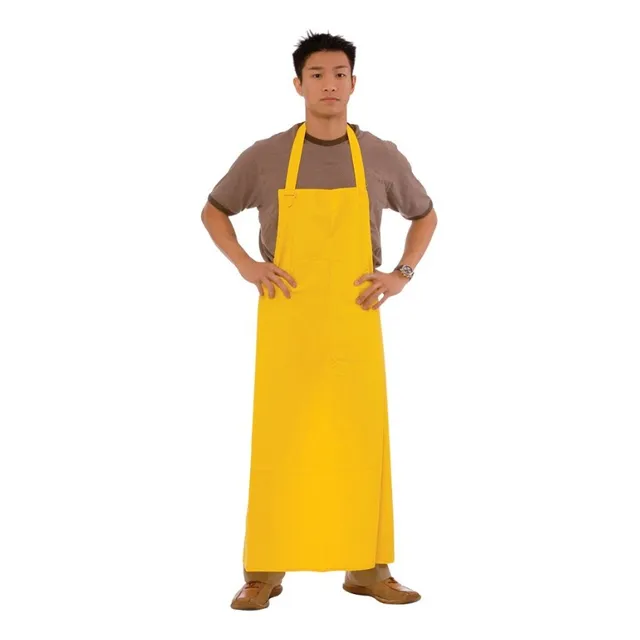 Delantal Industrial Pvc Extra Largo Calibre 18 Amarillo