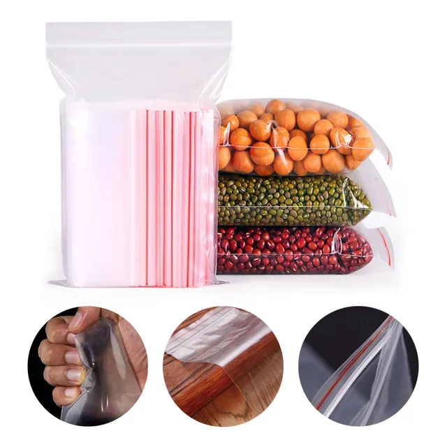 Bolsa Cierre Hermetico Cremallera Ziploc 30x40 Cms 100 Unds